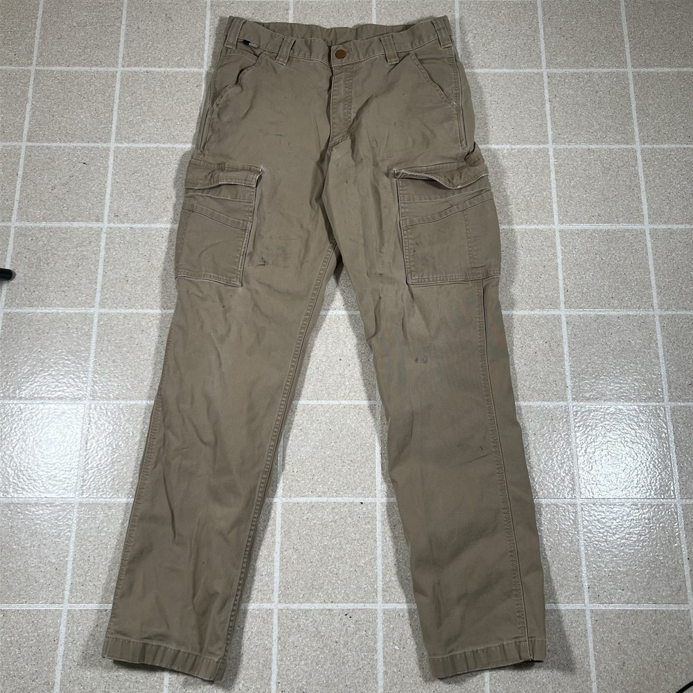 Carhartt FR Pants Mens 32x32 Khaki Flame Resistant Workwear 104205-DKH Utility